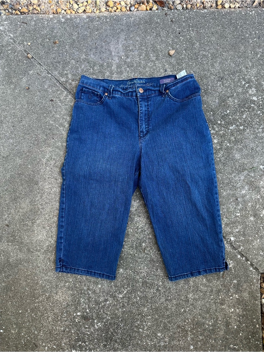 Gloria Vanderbilt Amanda Slimmer Jean Shorts - Blue Denim